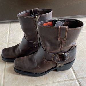 Harley Davidson Biker Boots El Paso 84423 Brown Short Harness size 8